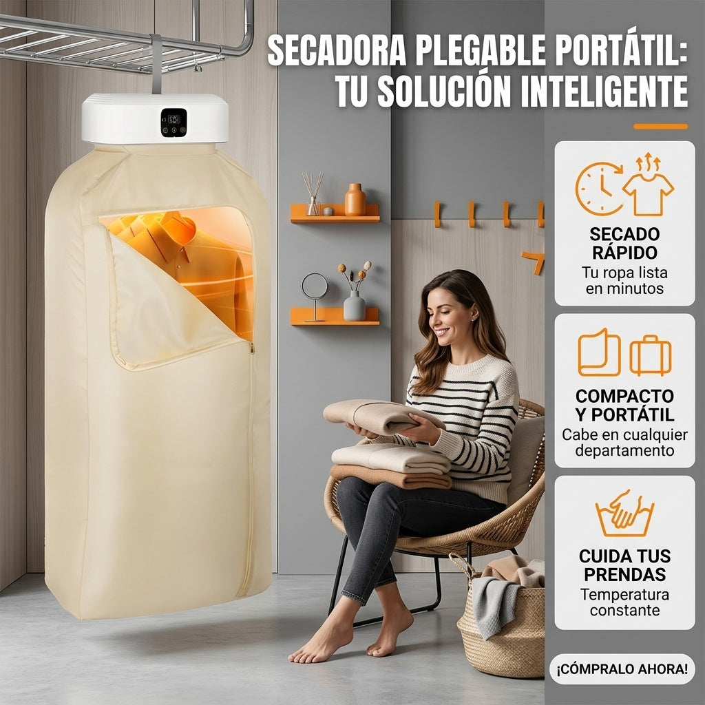 Secadora Ropa Portátil con Luz UV
