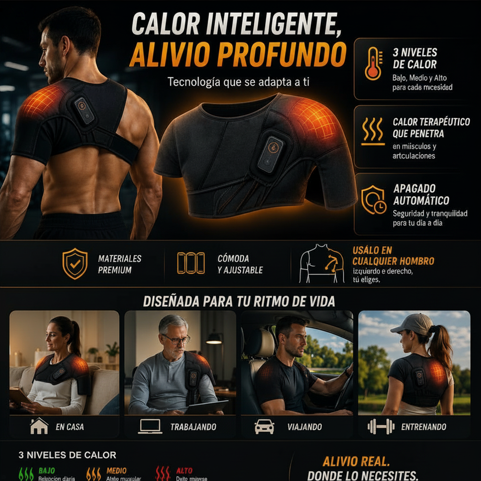 HOMBRERA TERMICA 3 NIVELES DE CALOR TERAPEUTICO