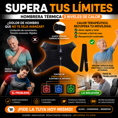 HOMBRERA TERMICA 3 NIVELES DE CALOR TERAPEUTICO