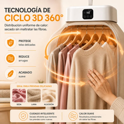 Secadora Ropa Portátil con Luz UV